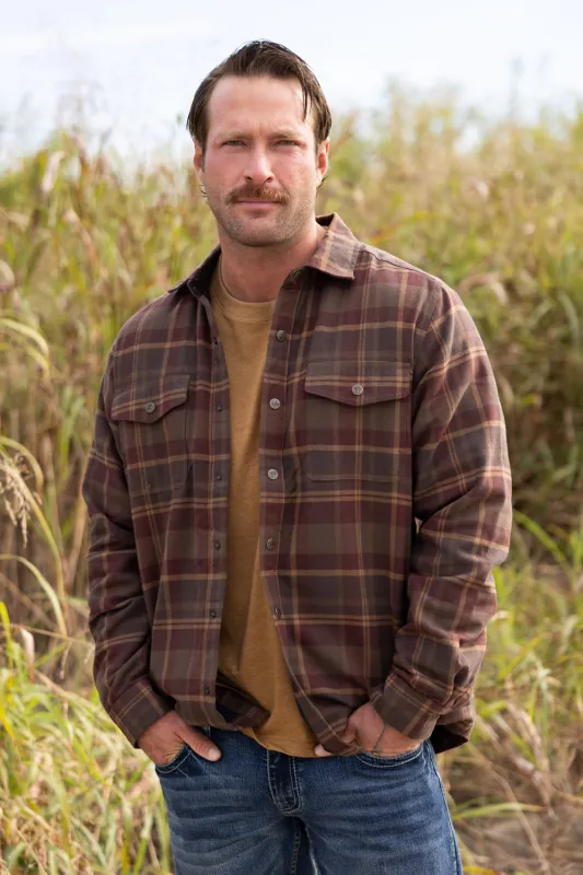 North River Lined Shirt Jacket for Men in Brown | NRM8073-BROWNSTONE sold by Glik’s