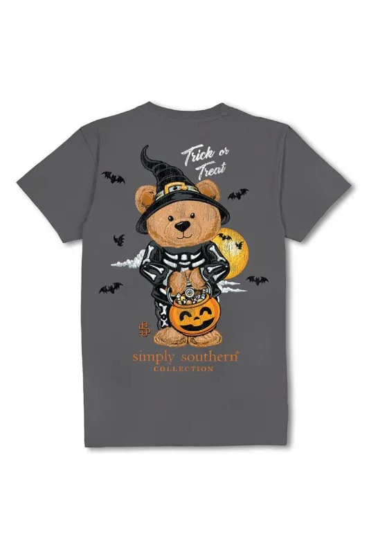 Simply Southern Plus Size Trick Or Treat T-Shirt for Women in Grey | EXT-SS-TEDDYCANDY-WSHCOAL sold by Glik’s