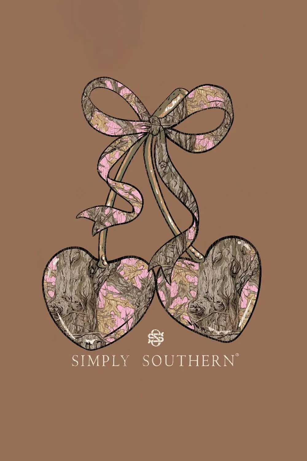 Simply Southern Youth Camo Bow Cherries T-Shirt for Girls in Chestnut | YTH-SS-CAMOCHRY-CHSTNT sold by Glik’s product image thumbnail 4