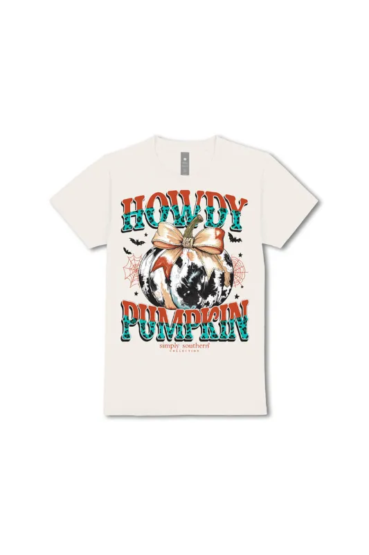 Simply Southern Youth Howdy Pumpkin T-Shirt for Girls in Linen | YTH-SS-HOWDYPMPKN-LINEN sold by Glik’s