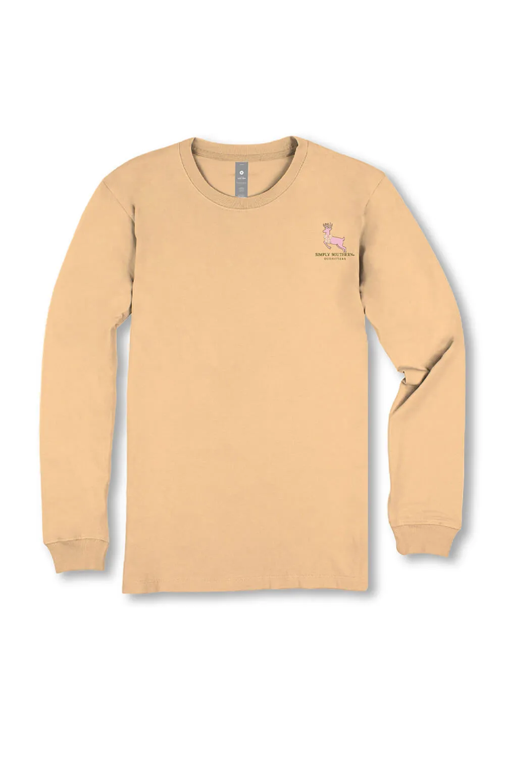 Simply Southern Plus Size Camo Deer Long Sleeve T-Shirt for Women in Brown | EXT-LS-CAMODEER-BISQUE sold by Glik’s product image thumbnail 2