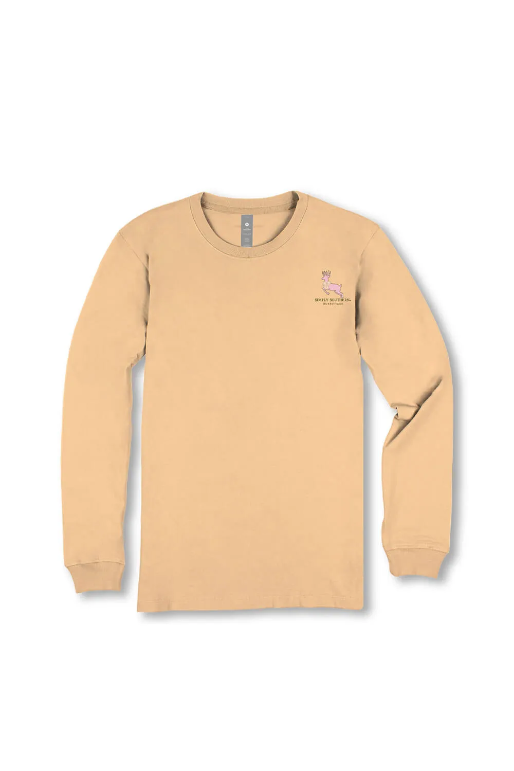 Simply Southern Camo Deer Long Sleeve T-Shirt for Women in Brown | LS-CAMODEER-BISQUE sold by Glik’s product image thumbnail 2