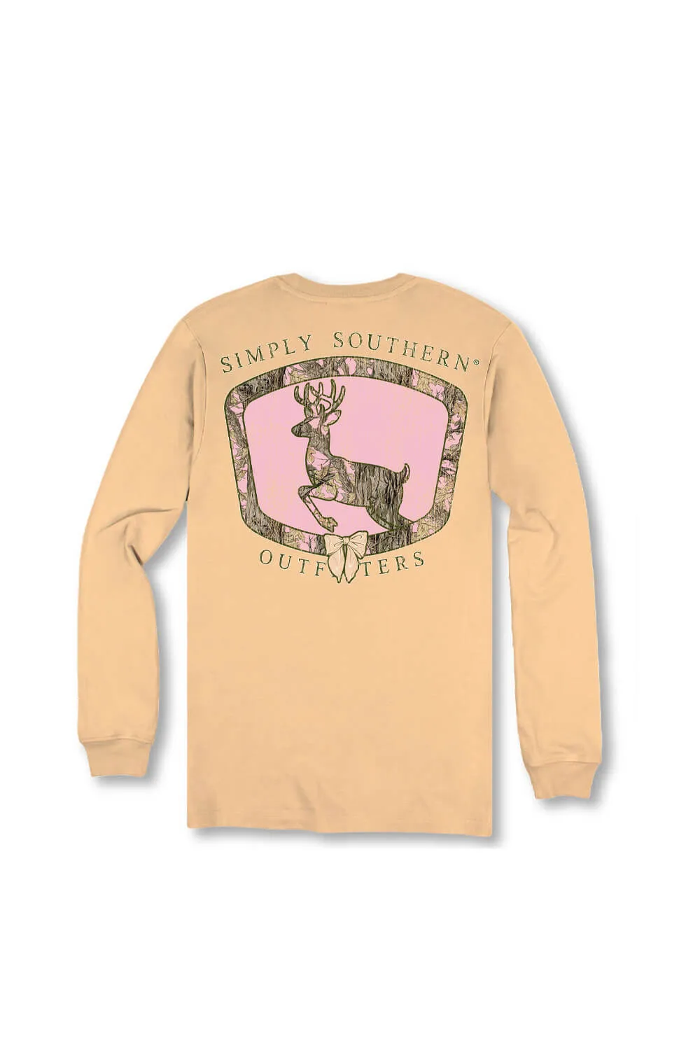 Simply Southern Camo Deer Long Sleeve T-Shirt for Women in Brown | LS-CAMODEER-BISQUE sold by Glik’s product image thumbnail 3
