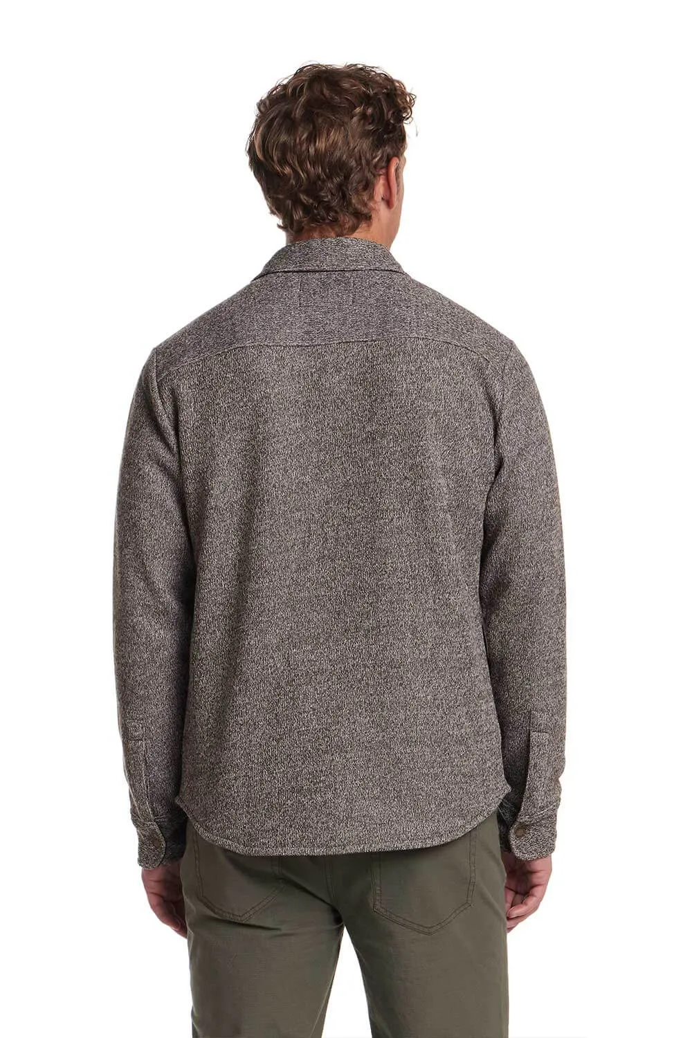 Weatherproof Vintage Mix Knit Shirt Jacket for Men in Chocolate Torte | F2531785GK-CHOCTORTE sold by Glik’s product image thumbnail 4