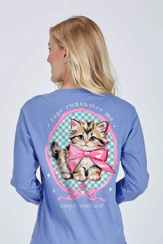 Simply Southern Rage Consumes Me Long Sleeve T-Shirt for Women in Blue | LS-RAGE-BALI sold by Glik’s