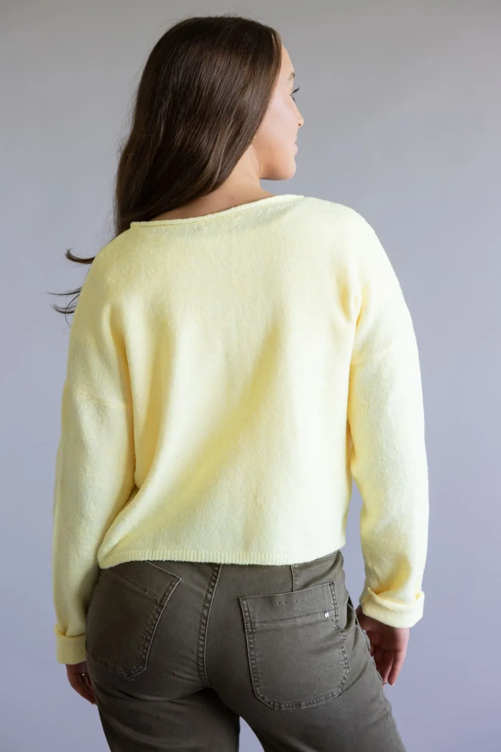 Mimosa Classic Lightweight Cardigan for Women in Butter Yellow | MK7091-BUTTER sold by Glik’s product image thumbnail 4