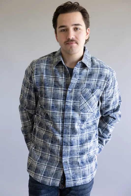 Weatherproof Vintage Chalk Flannel Shirt for Men in Sargasso Sea | F2585912GK-SARGASSOSEA sold by Glik’s