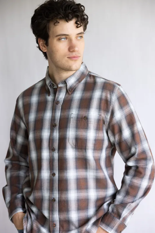 Weatherproof Vintage Burnout Flannel Shirt for Men in Chicory Coffee | F2585429GK-CHICORYCOFFEE sold by Glik’s