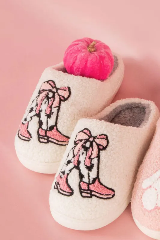 Simply Southern Fuzzy Boot Slippers for Women in Cream | PP-0225-SLPR-FYZ-BOOT sold by Glik’s