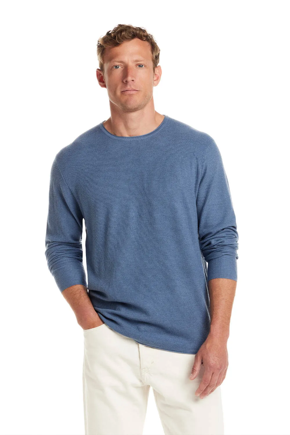 Weatherproof Vintage Merino Blend Roll Neck Sweater for Men in Blue Ashes | F2540652GK-BLUEASHES sold by Glik’s