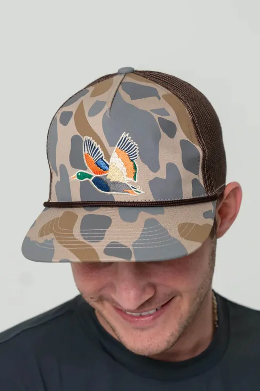 Burlebo Retro Duck Hat for Men in Camo | C-RETRO CAMO DUCK sold by Glik’s