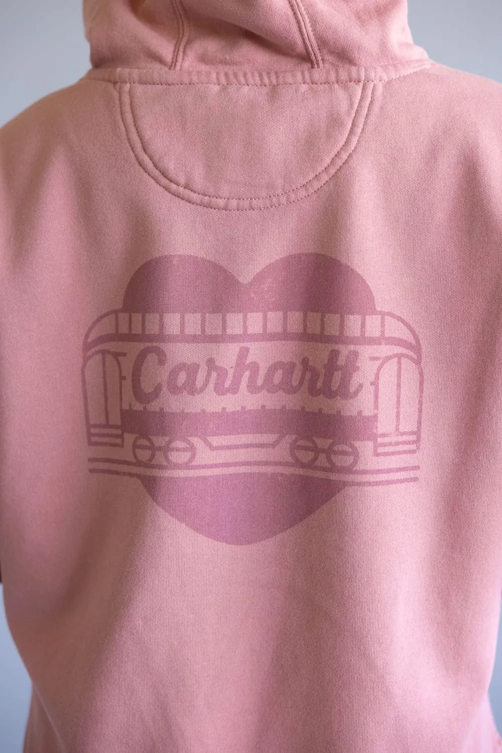 Carhartt Oversized Midweight Heart Graphic Hoodie for Women in Rose Tint | 107146-P54 sold by Glik’s product image thumbnail 2