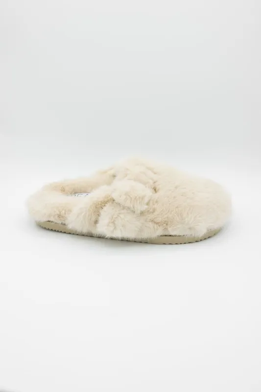 Beach by Matisse Portland Fuzzy Slippers for Women in Natural | PORTLAND FUZZY-NATURAL sold by Glik’s