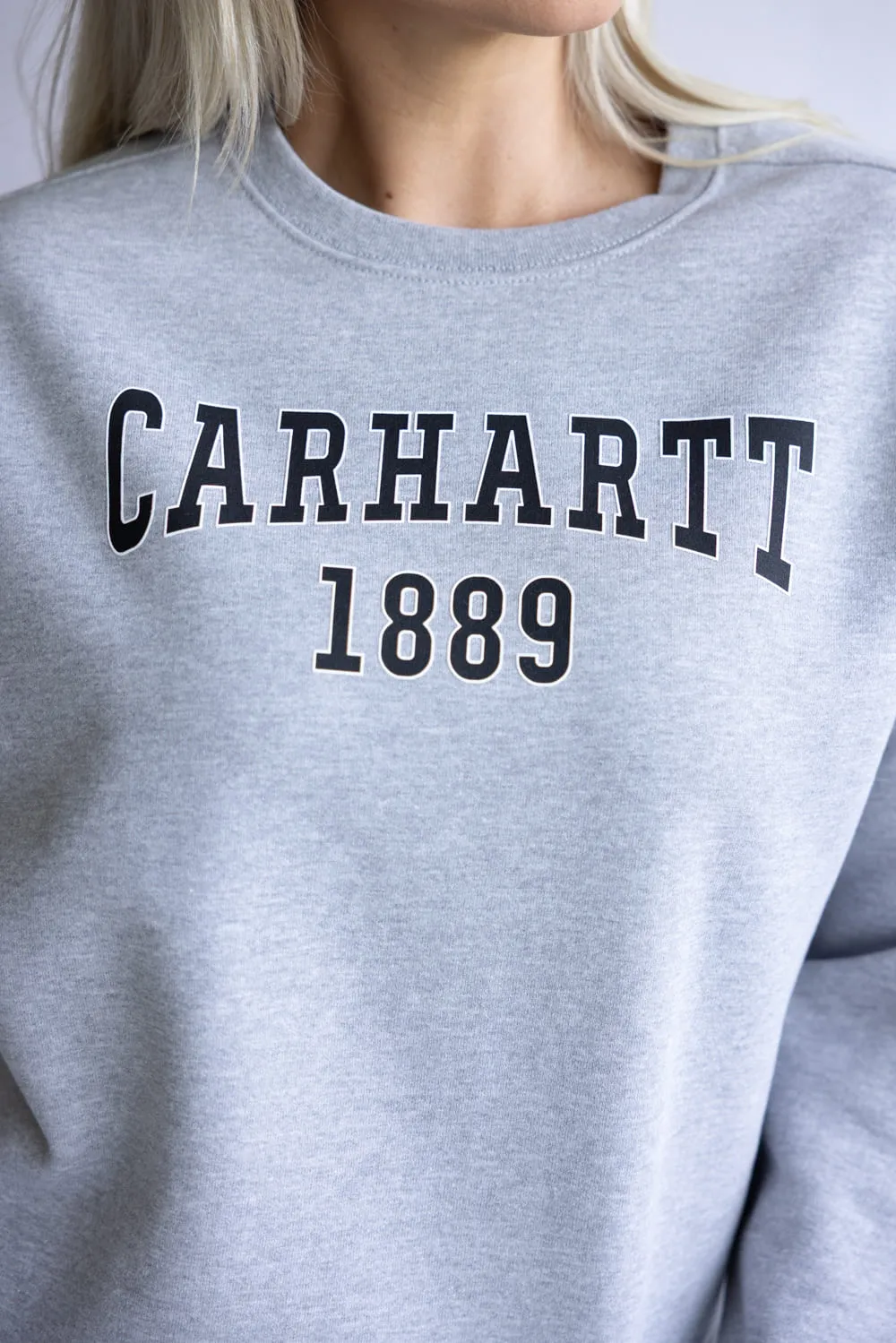 Carhartt Midweight Graphic Sweatshirt for Women in Heather Grey | 107160-HGY sold by Glik’s product image thumbnail 2