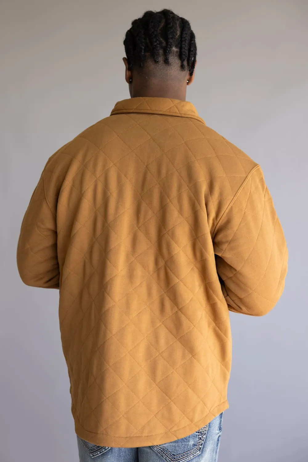 Carhartt Rain Defender Heavyweight Quilted Snap Front Shirt Jacket for Men in Carhartt Brown | 107270-BRN sold by Glik’s product image thumbnail 4