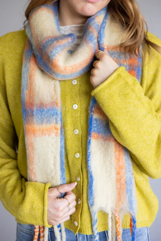 Free People Highland Plaid Skinny Scarf for Women in Ivory Combo | ACCESSFPHIGH-IVORYCOMBO made by Glik’s