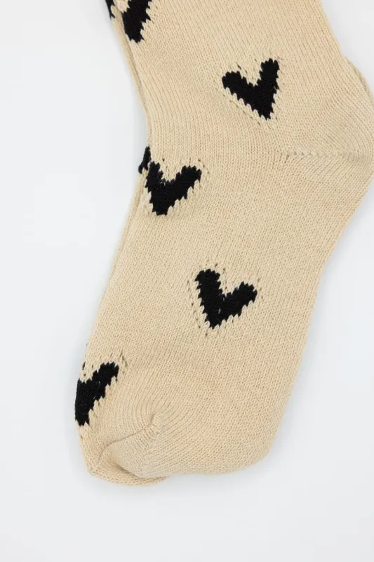 Free People Cupid Bow Socks for Women in Brown | HNHO24518-BROWN sold by Glik’s