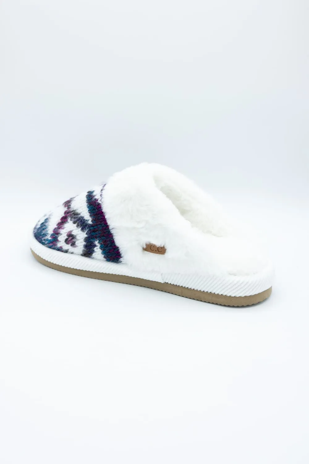 C.C. Ombre Aztec Knitted Slippers for Women in Purple Mix | SPE2093-PURPLEMIX sold by Glik’s product image thumbnail 5