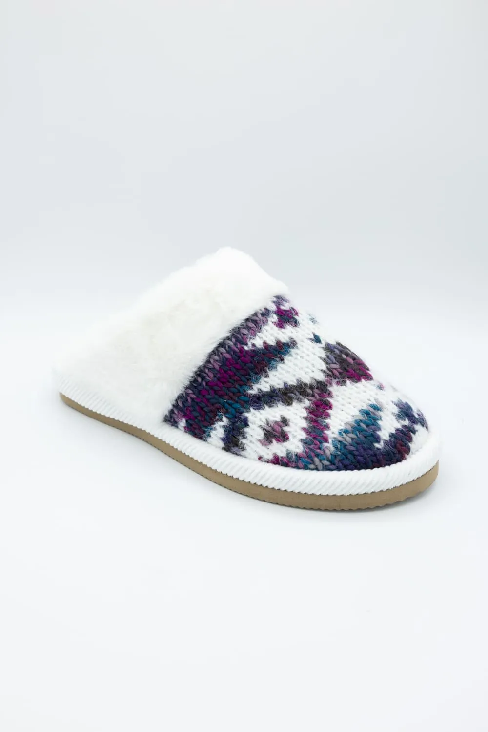 C.C. Ombre Aztec Knitted Slippers for Women in Purple Mix | SPE2093-PURPLEMIX sold by Glik’s