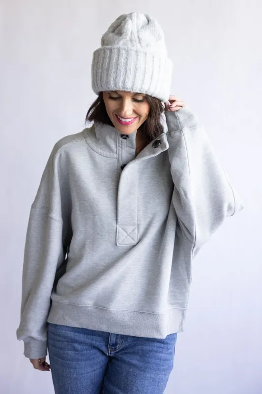 Free People We The Free Timeless Pullover for Women in Heather Grey | OB2314740-0016-HEATHERGREY sold by Glik’s