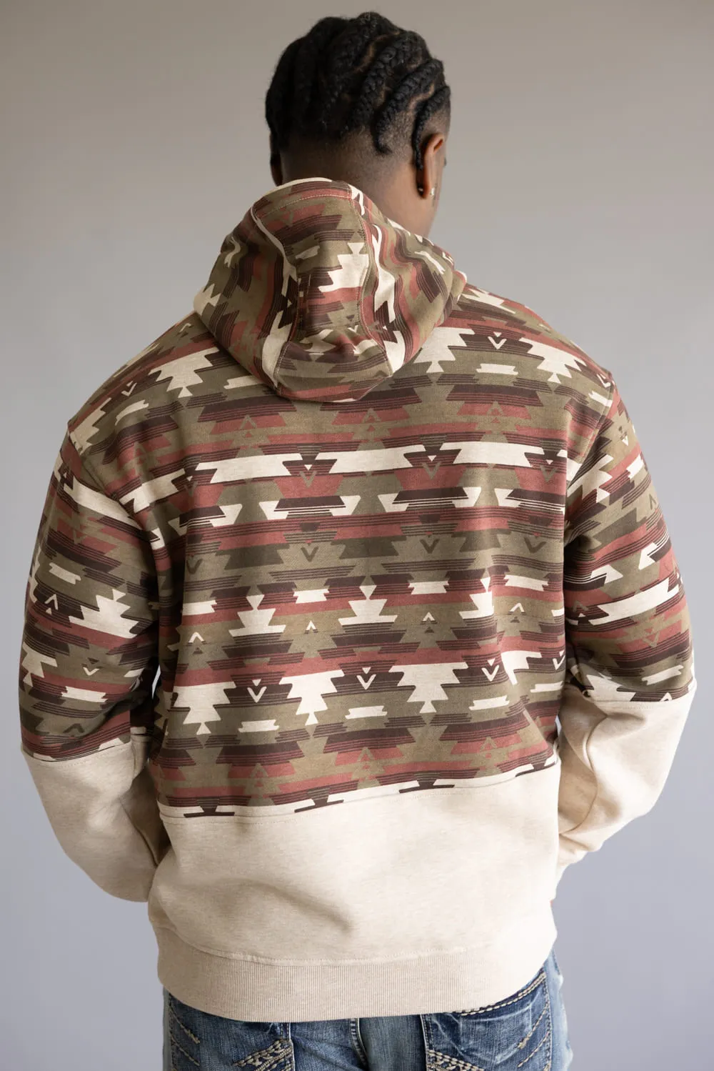 Ariat Color Block Hoodie for Men in Oatmeal | 10062906-OATMEAL sold by Glik’s product image thumbnail 4