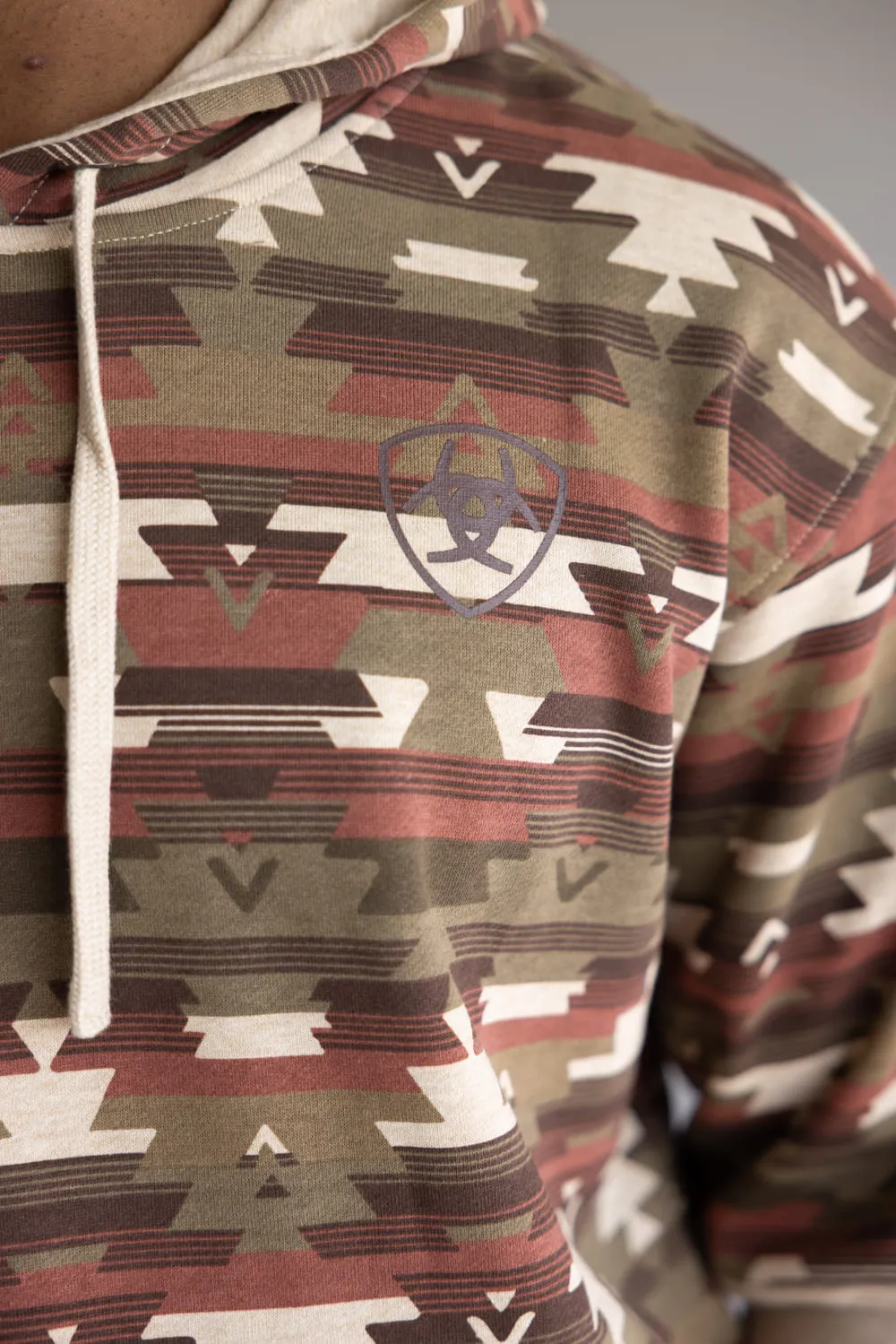 Ariat Color Block Hoodie for Men in Oatmeal | 10062906-OATMEAL sold by Glik’s product image thumbnail 2