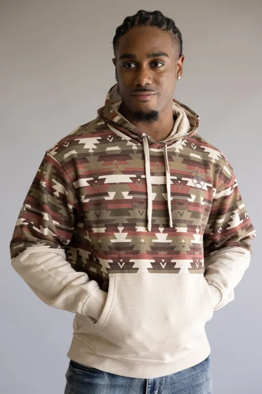 Ariat Color Block Hoodie for Men in Oatmeal | 10062906-OATMEAL sold by Glik’s