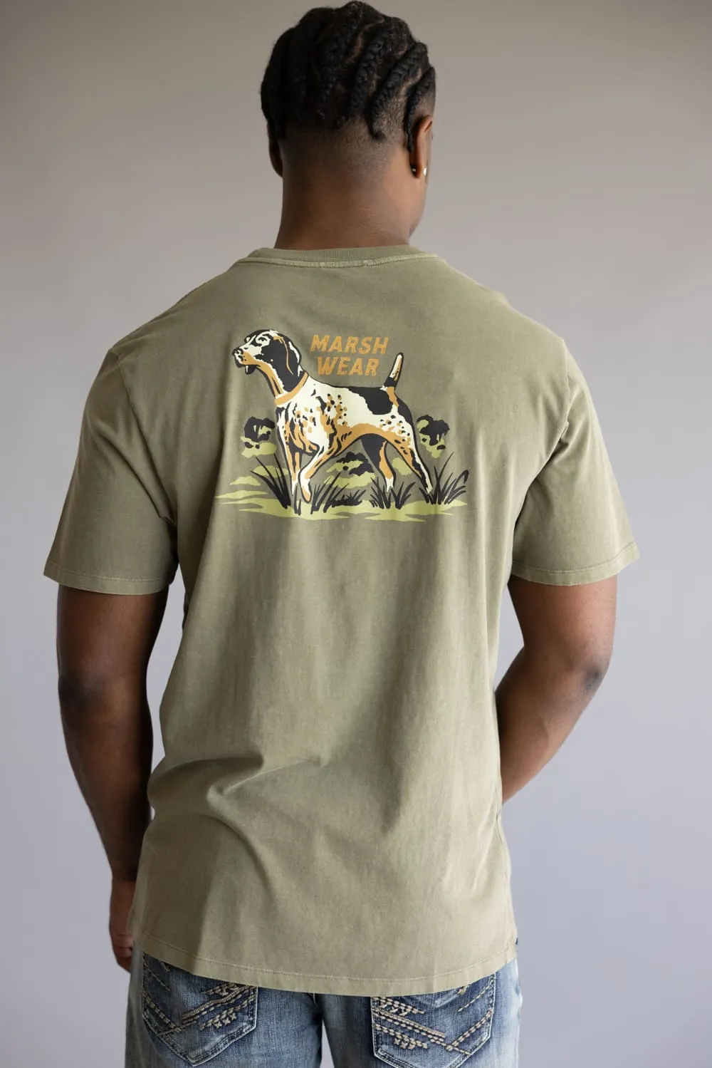 Marsh Wear Heritage Pointer T-Shirt for Men in Vintage Moss | MWT5024-VMOS sold by Glik’s product image thumbnail 4