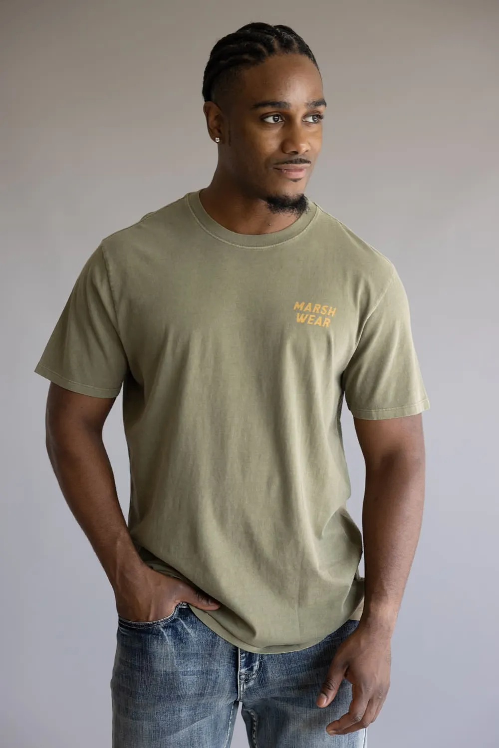 Marsh Wear Heritage Pointer T-Shirt for Men in Vintage Moss | MWT5024-VMOS sold by Glik’s product image thumbnail 5
