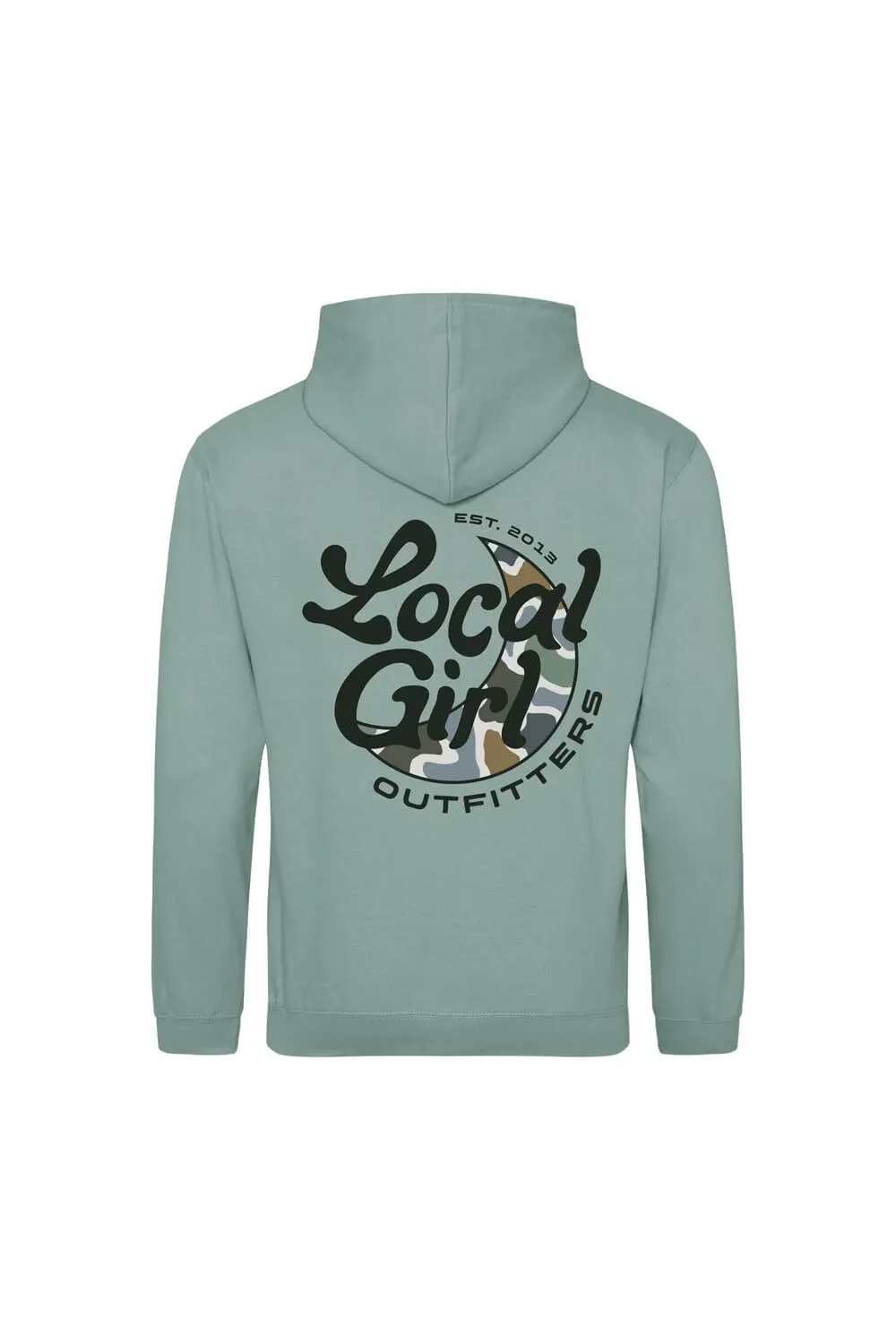 Local Girl Youth Groovy Moon Hoodie in Green | L5020003-DUG sold by Glik’s