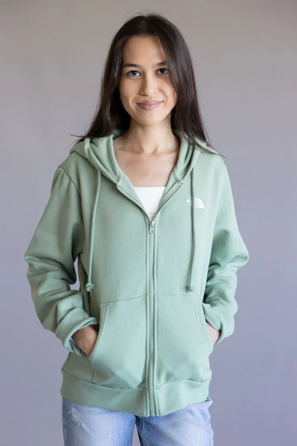 The North Face Evolution Simple Dome Full Zip Hoodie for Women in Slate Moss | NF0A8EU0-BQ1 sold by Glik’s