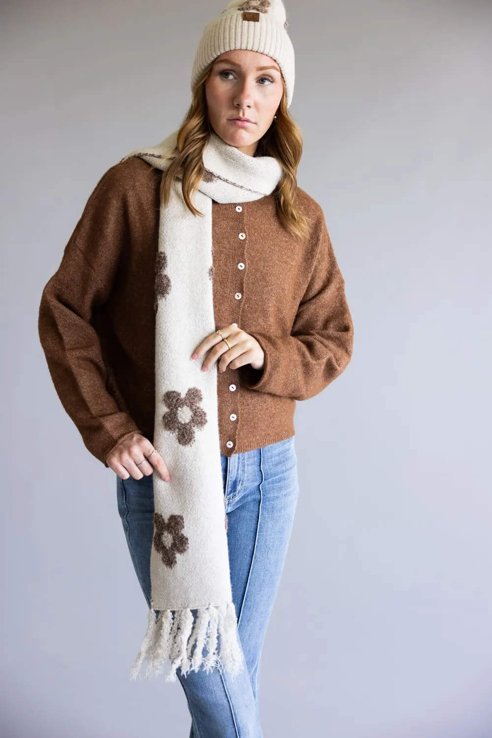 C.C. Daisy Scarf for Women in Heather Beige | SFC0079-HBEIGE sold by Glik’s