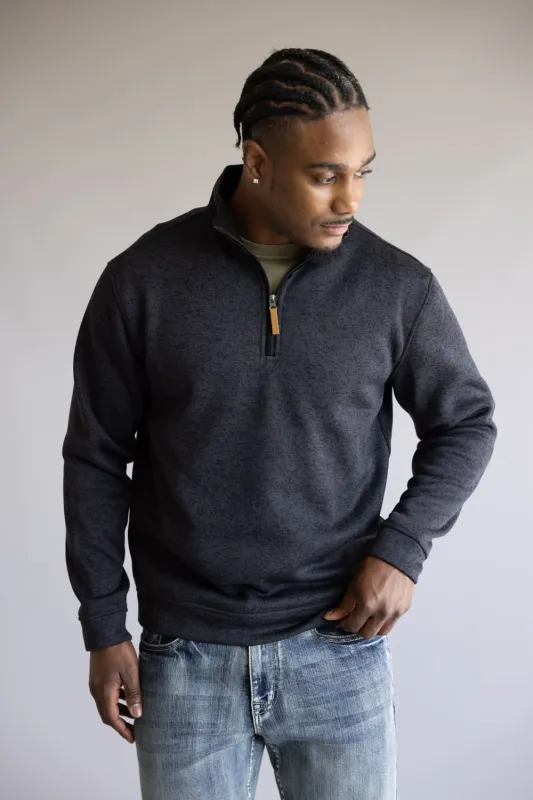 1897 Legends ¼ Zip Pullover for Men in Charcoal | 10112GL-CHARCOAL sold by Glik’s