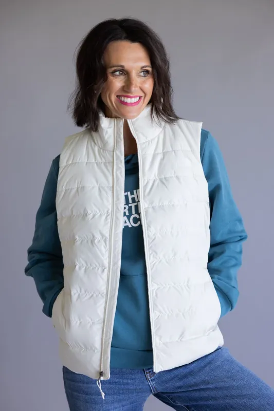 The North Face Aconcagua 3 Vest for Women in White Dune  | NF0A84JP-QLI sold by Glik’s