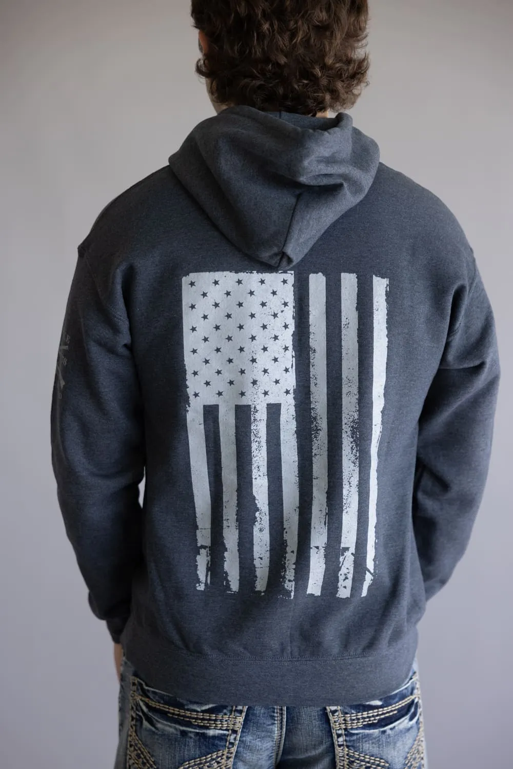 Grunt Style This Well Defend Hoodie for Men in Grey | GS5378-DKGRY sold by Glik’s product image thumbnail 5