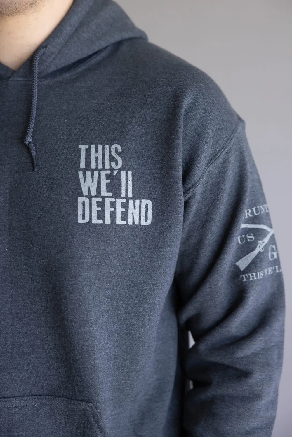 Grunt Style This Well Defend Hoodie for Men in Grey | GS5378-DKGRY sold by Glik’s product image thumbnail 3