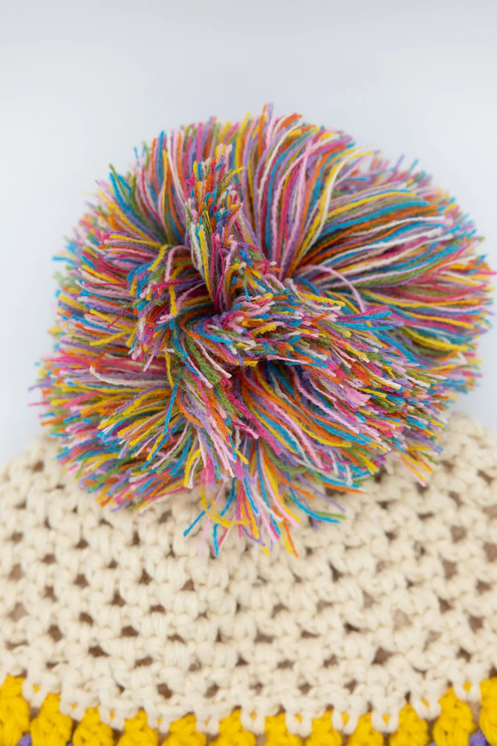 C.C. Crochet Pom Beanie for Women in Multi | HTE0115BGE sold by Glik’s product image thumbnail 3