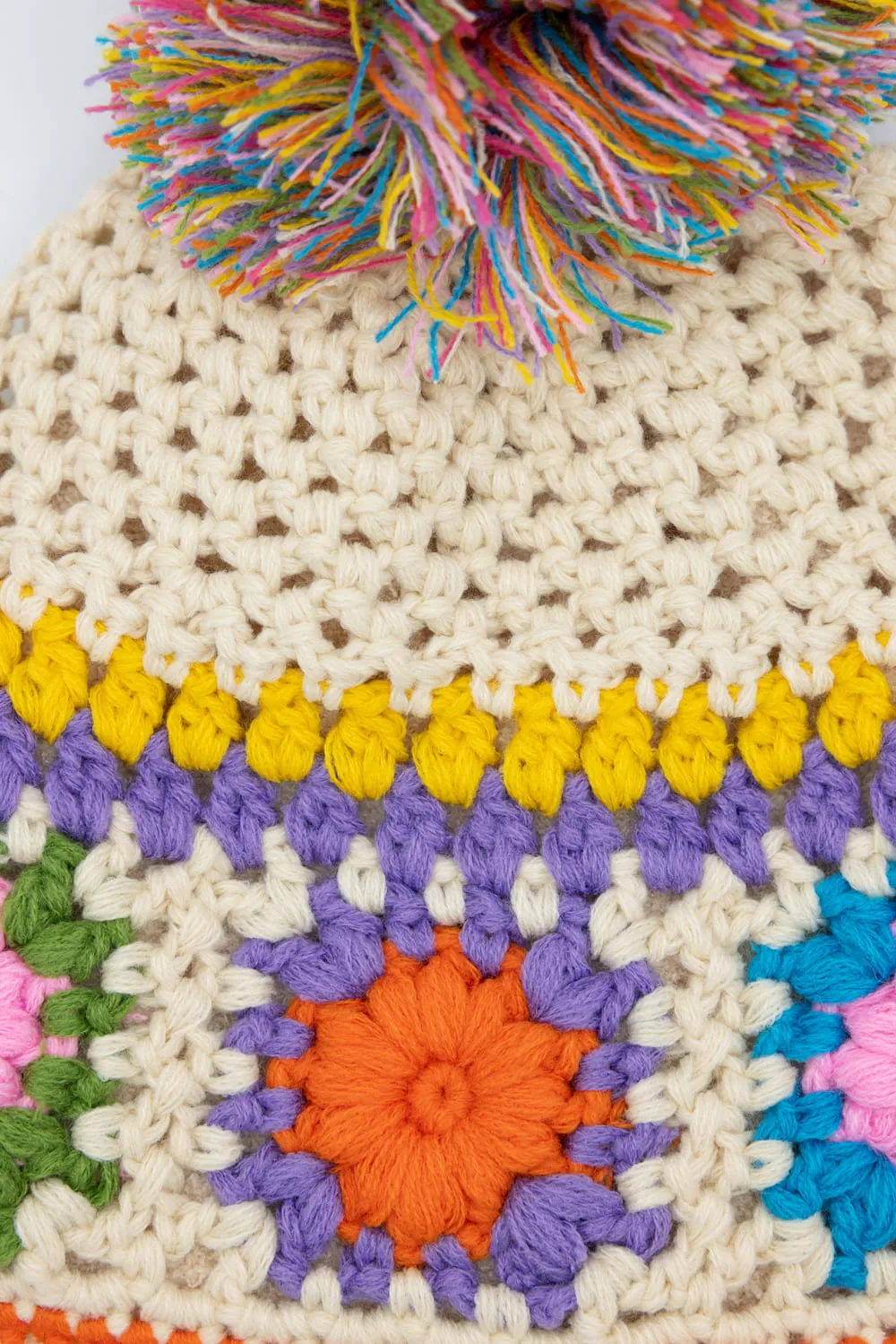 C.C. Crochet Pom Beanie for Women in Multi | HTE0115BGE sold by Glik’s product image thumbnail 2