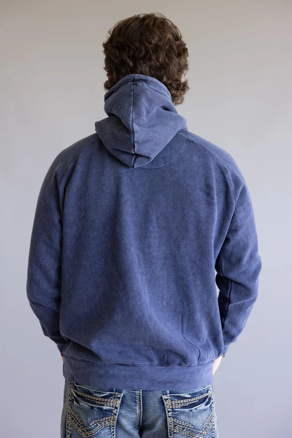 Mineral Wash Hoodie in Navy Blue | 709MW-DENIM sold by Glik’s product image thumbnail 4