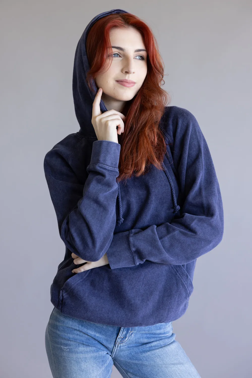 Mineral Wash Hoodie in Navy Blue | 709MW-DENIM sold by Glik’s product image thumbnail 3
