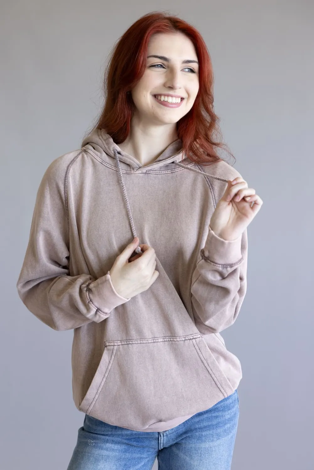Mineral Wash Hoodie in Cedar | 709MW-CEDAR sold by Glik’s product image thumbnail 2