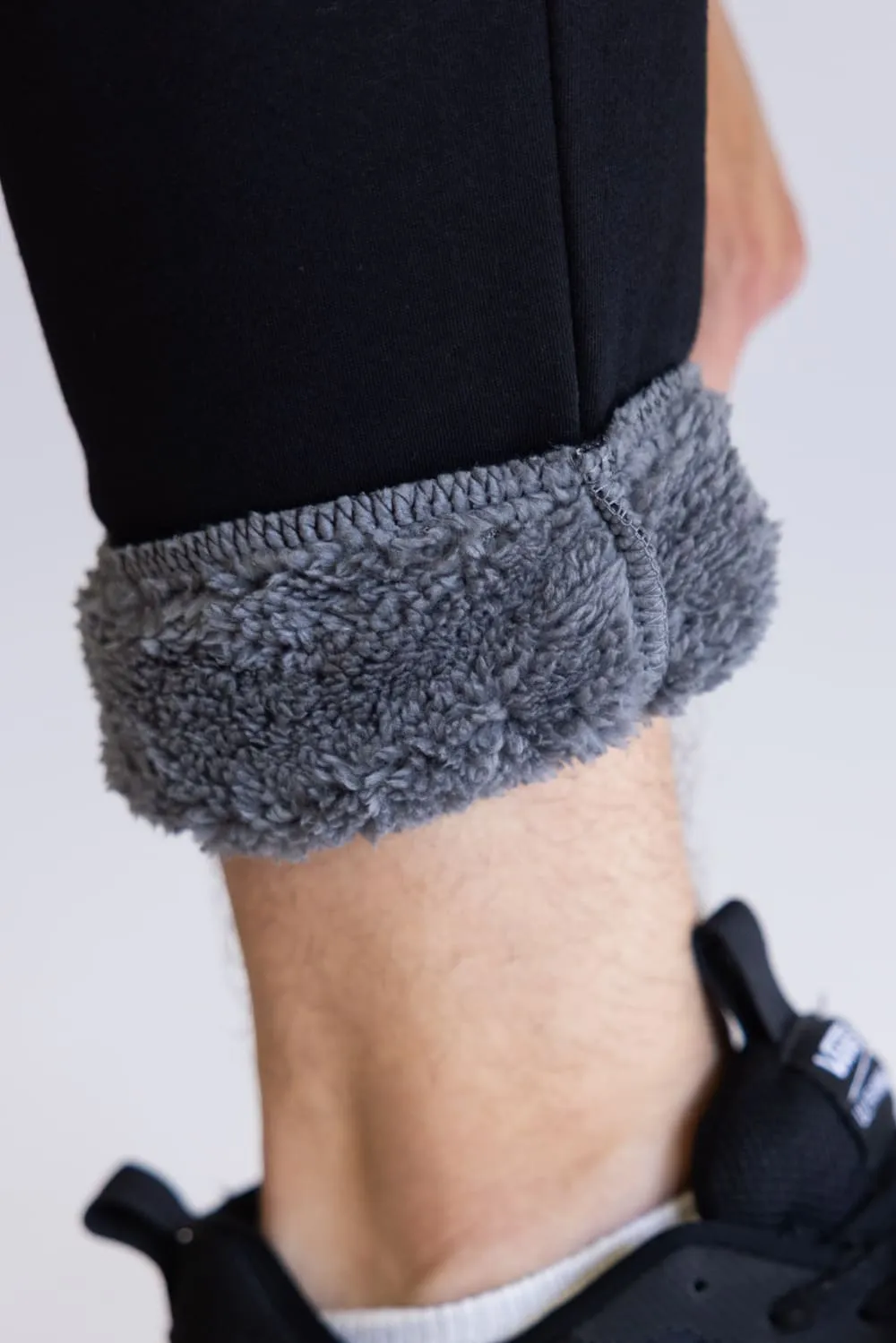 Sherpa Lined Joggers for Men in Black | MTP03967F5-BLACK sold by Glik’s product image thumbnail 2