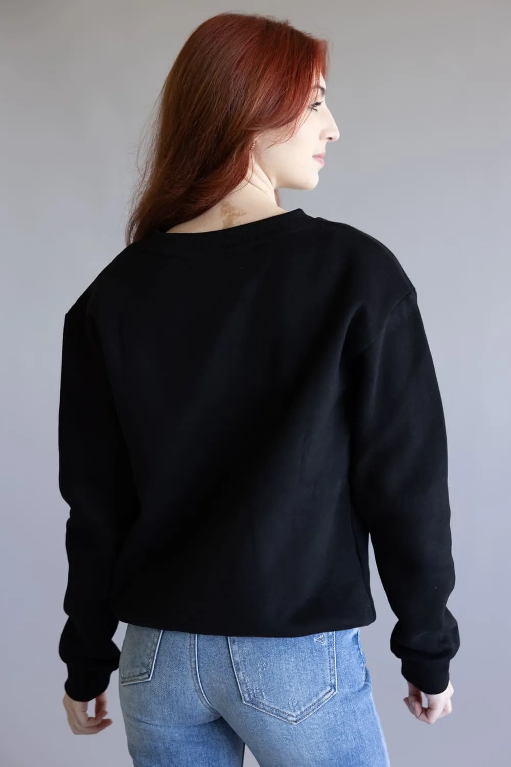 Simply Southern Embroidered Dilara Ghost Crewneck for Women in Black | PP-0225-CRW-DILARA-GHOST sold by Glik’s product image thumbnail 4