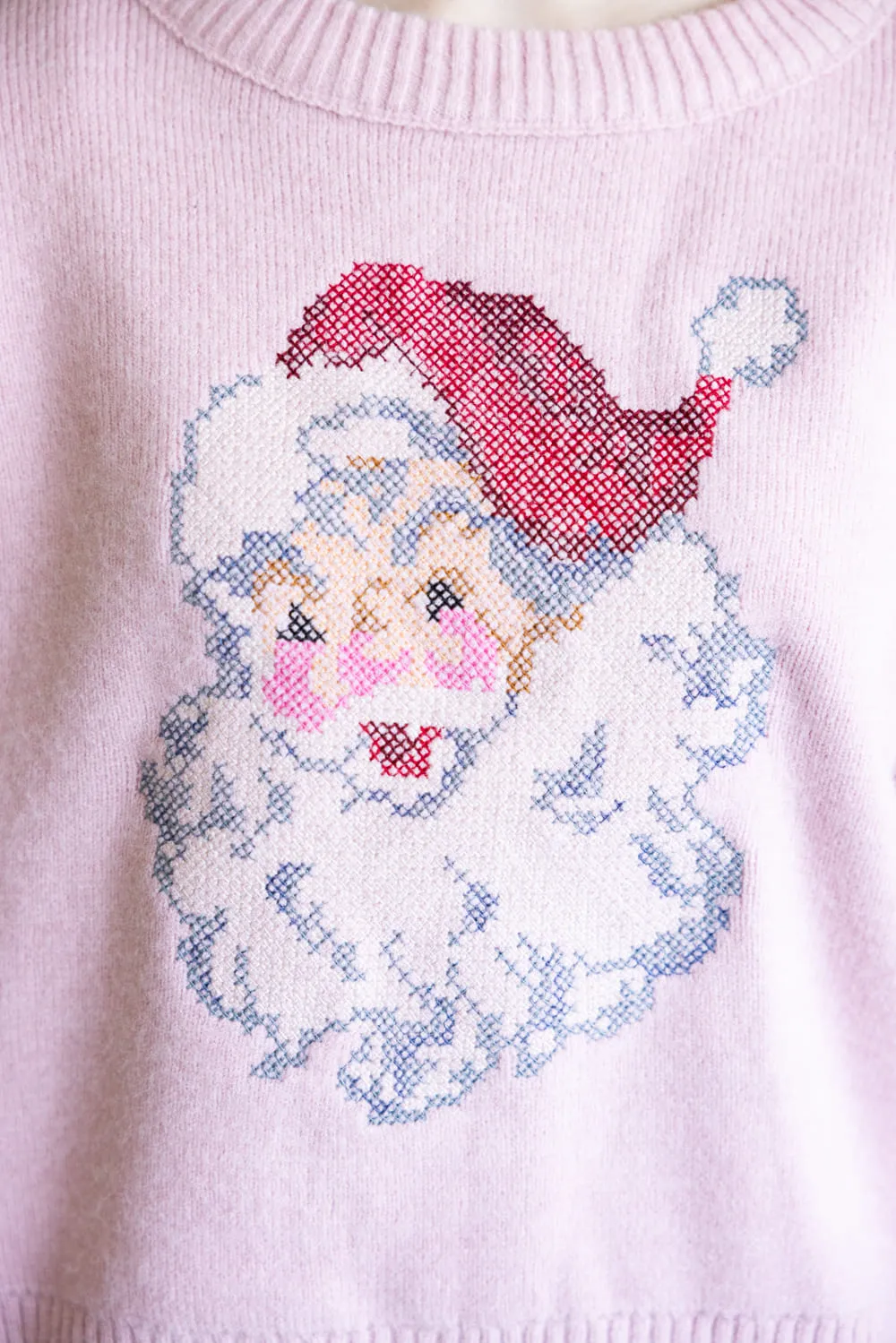 Santa Embroidered Sweatshirt for Women in Pink | IKT300363-01-PINK sold by Glik’s product image thumbnail 2