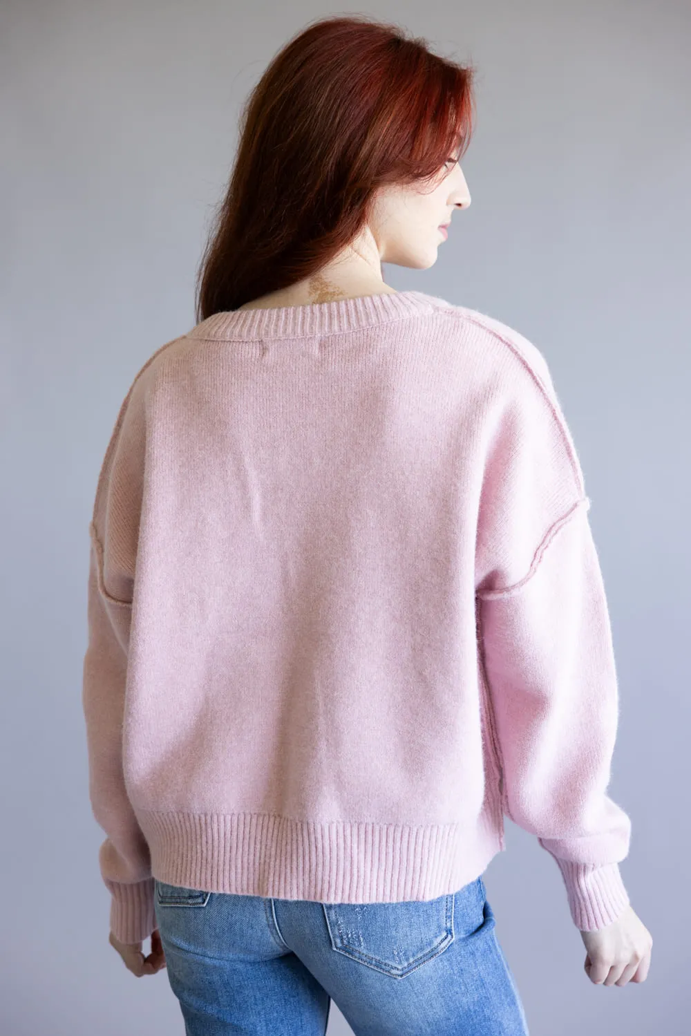 Santa Embroidered Sweatshirt for Women in Pink | IKT300363-01-PINK sold by Glik’s product image thumbnail 3