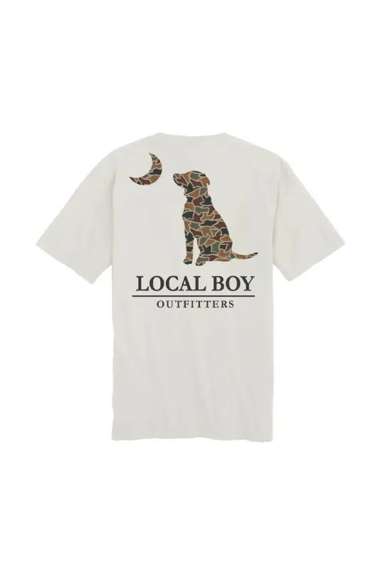 Local Boy Youth Autumn Camo Dog & Moon T-Shirt in Grey | L0000149-SIL sold by Glik’s