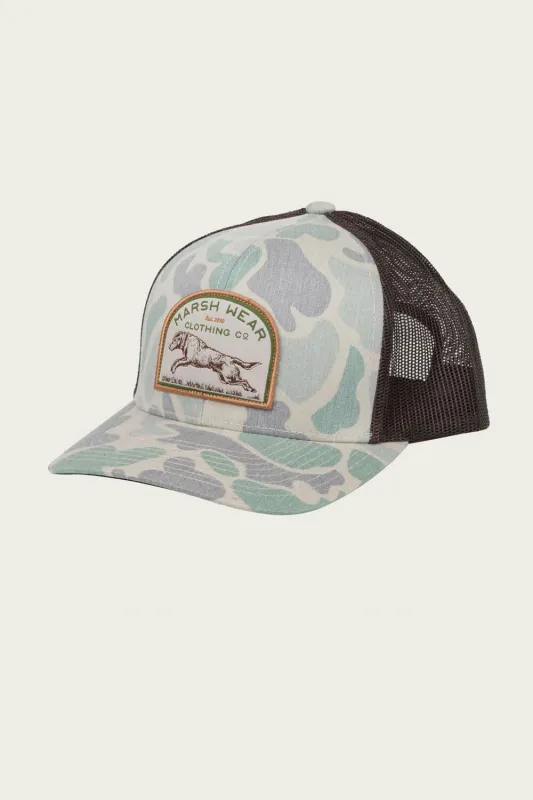 Marsh Wear Retriever Camo Trucker Hat for Men in Green | MWC1038-GRCM-GREENCAMO sold by Glik’s
