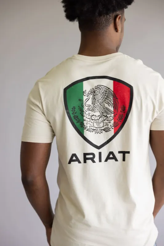 Ariat Tenochitlan Shield Shooter T-Shirt for Men in Natural | 10058883-NATURAL made by Ariat