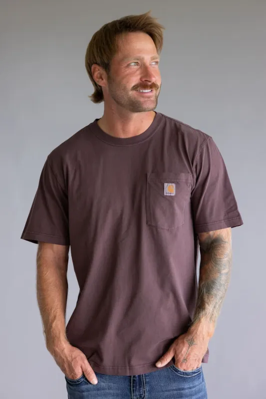 Carhartt Garment Dyed Pocket T-Shirt for Men in Sepia | 106252-BB3 made by Carhartt