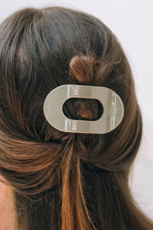 Teleties Small Flat Round Hair Clip in Sage Green | TT-FCS01-SAGE sold by Glik’s